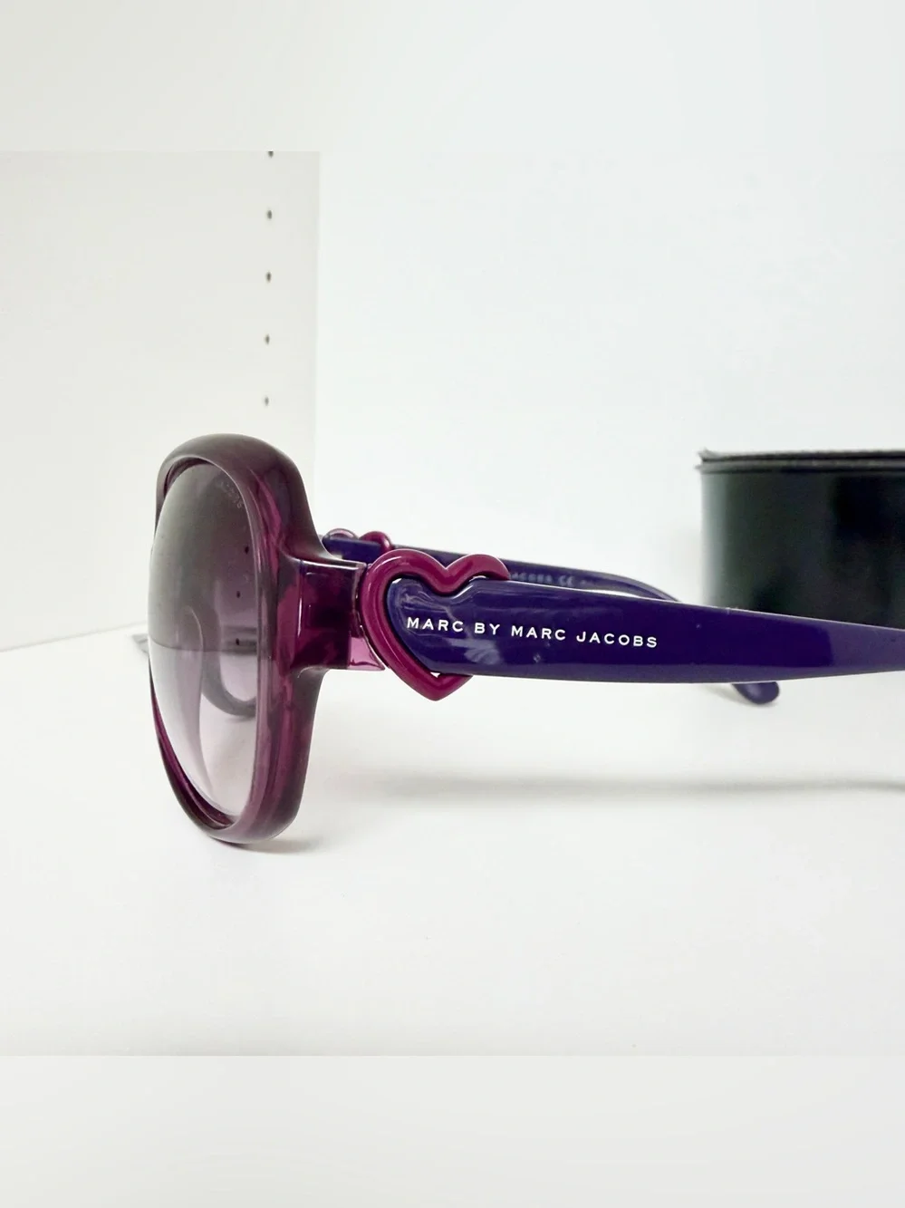 New Marc by Marc Jacobs 307/S Oversized Purple Gradient Sunglasses w/ Case